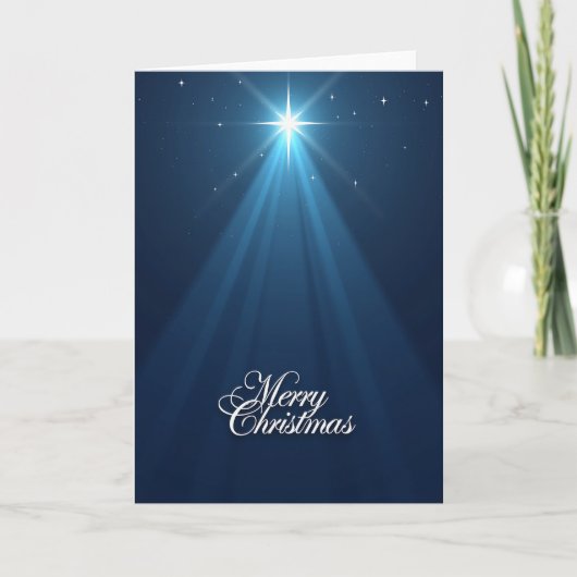 輝く星のクリスマスカード カード (正面)