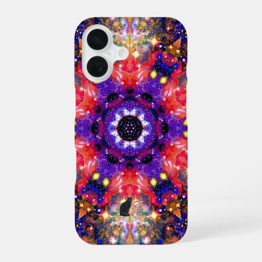 輝く星の万華鏡 iPhone 16ケース (裏面)