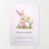 『輝く星の中で』ウサギの葬儀プログラム 三つ折りプログラム (カバー)