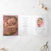 『輝く星の中で』ウサギの葬儀プログラム 三つ折りプログラム (内部)