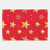 輝く星空のクリスマス ラッピングペーパーシート (正面3)