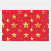 輝く星空のクリスマス ラッピングペーパーシート (正面)