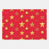 輝く星空のクリスマス ラッピングペーパーシート (正面3)