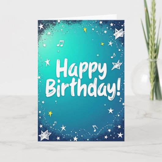 輝く星空の誕生日カード カード (正面)