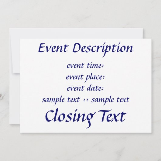 輝く星 招待状 (裏面)