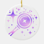 輝く星、無限デジタル時代のビーコン セラミックオーナメント (裏面)