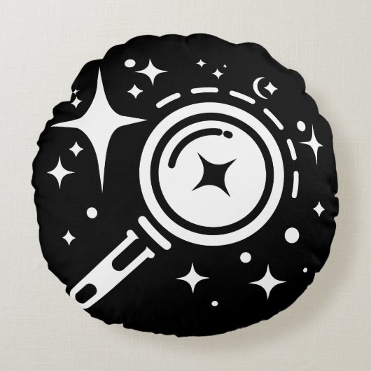 輝く星、無限デジタル時代のビーコン ラウンドクッション (正面)