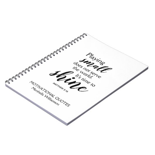 輝く時パーソナライズされた間やる気を起こさせる ノートブック (左側)