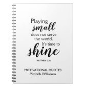 輝く時パーソナライズされた間やる気を起こさせる ノートブック (正面)