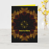 輝く時間誕生日折り畳みグリーティングカード カード (黄色い花)