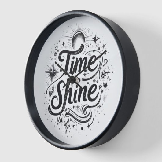 輝く時間 壁時計 (傾斜)