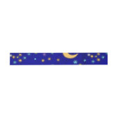 輝く月と星のエッチング模様のリストバンド 招待状ベリーバンド (フラット)
