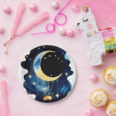 輝く月&スターズベビーシャワーパーティー ペーパープレート (パーティー)