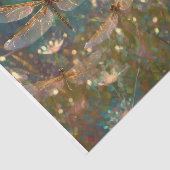 輝く朝の牧草地、きらめくトンボ 薄葉紙 (詳細)