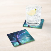 輝く木 スクエアペーパーコースター (インサイチュ)