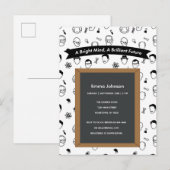 輝く未来を飾る編集可能な卒業招待状 インビテーションポストカード (正面/裏面)