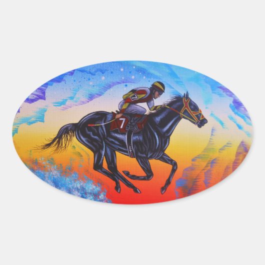 輝く栄光 楕円形シール (正面)