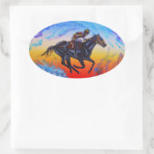 輝く栄光 楕円形シール (バッグ)