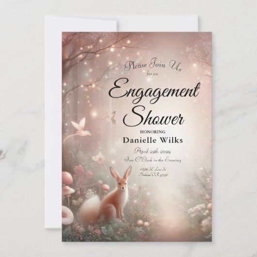 輝く森の世界と開花 招待状 (正面)