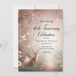 輝く森の世界と開花 招待状