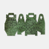 輝く森の緑と黒のヴィンテージダマスク フェイバーボックス (折り畳みなし)