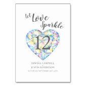 輝く水の色のダイヤモンド テーブルナンバー (裏面)