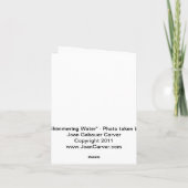 「輝く水」 – ノテカード カード (裏面)