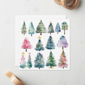 「輝く氷柱と常緑樹」 ノートカード (正面/裏面インサイチュ)