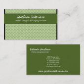 輝く洗練された名刺クローバーグリーン 名刺 (正面/裏面)