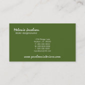 輝く洗練された名刺クローバーグリーン 名刺 (裏面)