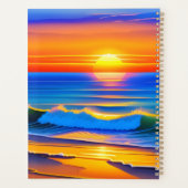 輝く海洋の夕焼け プランナー手帳 (裏面)