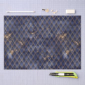 輝く海軍と金ゴールドスパルクルズ・ドラゴはかりで測ン 薄葉紙 (クラフト)