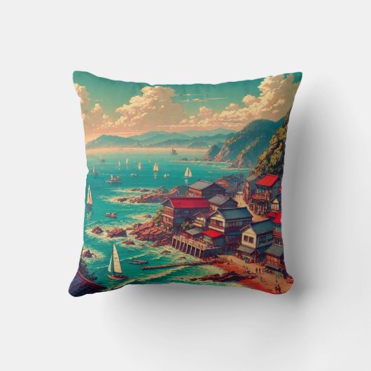 （輝く海辺） – 海輝く辺 クッション (裏面)