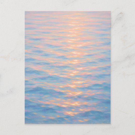 輝く海 - パステル画風アート ポストカード (正面)
