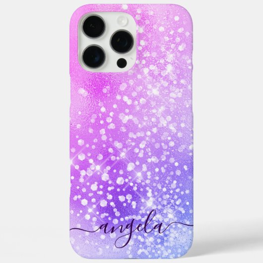輝く淡いピンクのグラデーションゴージャスなサイン Case-Mate iPhoneケース (裏面)