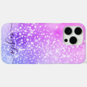 輝く淡いピンクのグラデーションゴージャスなサイン Case-Mate iPhoneケース (裏面 (横))