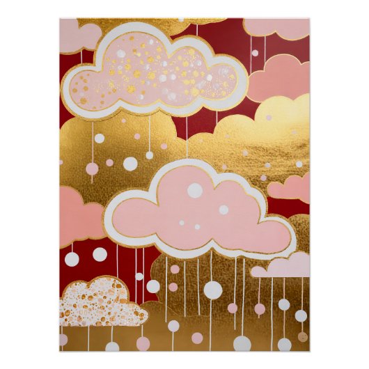 輝く深紅の雨 ポスター (正面)