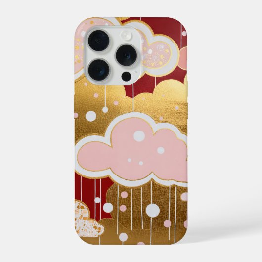 輝く深紅の雨 iPhoneケース (裏面)