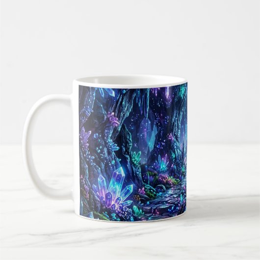 輝く湖のある森 コーヒーマグカップ (左)