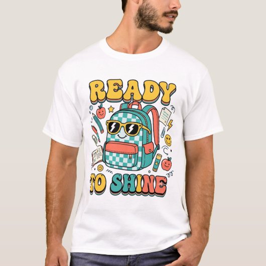 輝く準備はできています バックパック Tシャツ (正面)