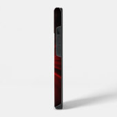 輝く炎の中の3Dドクロ iPhoneケース (左側面)