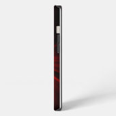 輝く炎の中の3Dドクロ iPhoneケース (左側面)