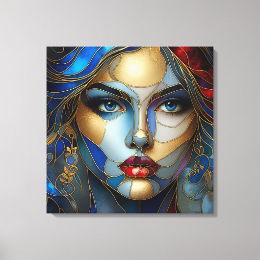 輝く無垢 – ステンドグラススタイル キャンバスプリント (正面)