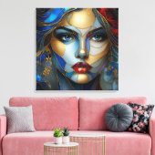 輝く無垢 – ステンドグラススタイル キャンバスプリント (インサイチュ (リビング))