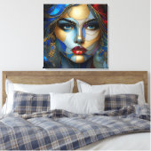 輝く無垢 – ステンドグラススタイル キャンバスプリント (インサイチュ (寝室))