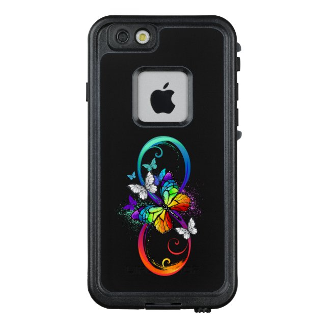 輝く無限大と虹の蝶 LifeProof iPhoneケース (裏面)