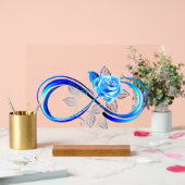 輝く無限大と青いバラ アクリルサイン (ウェディング)