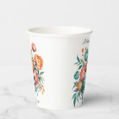 輝く牡丹結婚の花束 紙コップ (右)