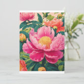 「輝く牡丹～超写実的な花～」 招待状 (スタンド正面)