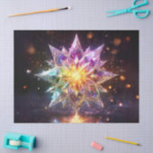 輝く独身のクリスマススターデカップクラフトパペ 薄葉紙 (クラフト)